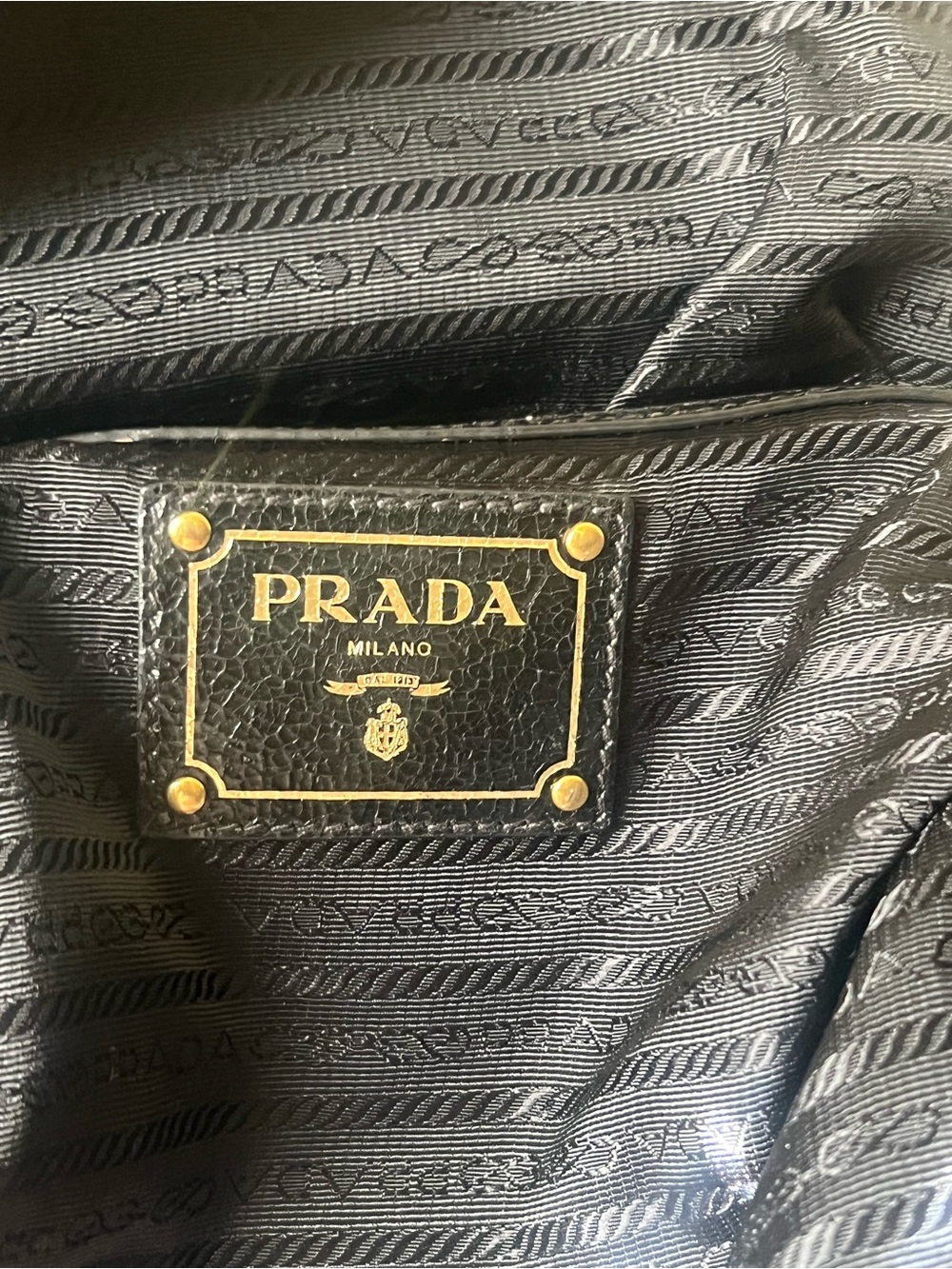 Authentic Prada Stud-Trim Brown Leather Tote Bag - Picture 15 of 15